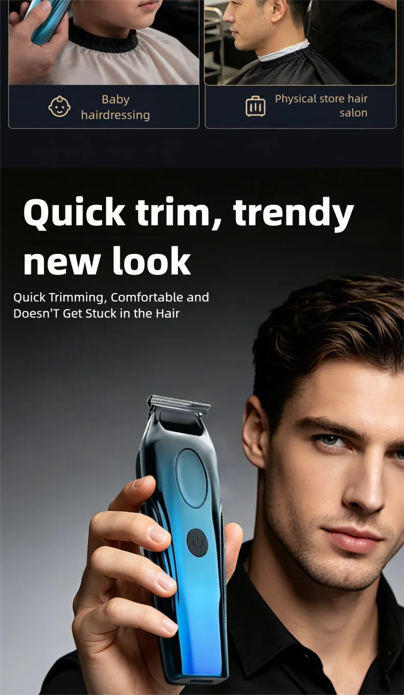 New Specialized Hair Cutting Set with Digital Display, Men's Electric Push Hair Salon, Household Carving, Oil Head, Push Hair cl