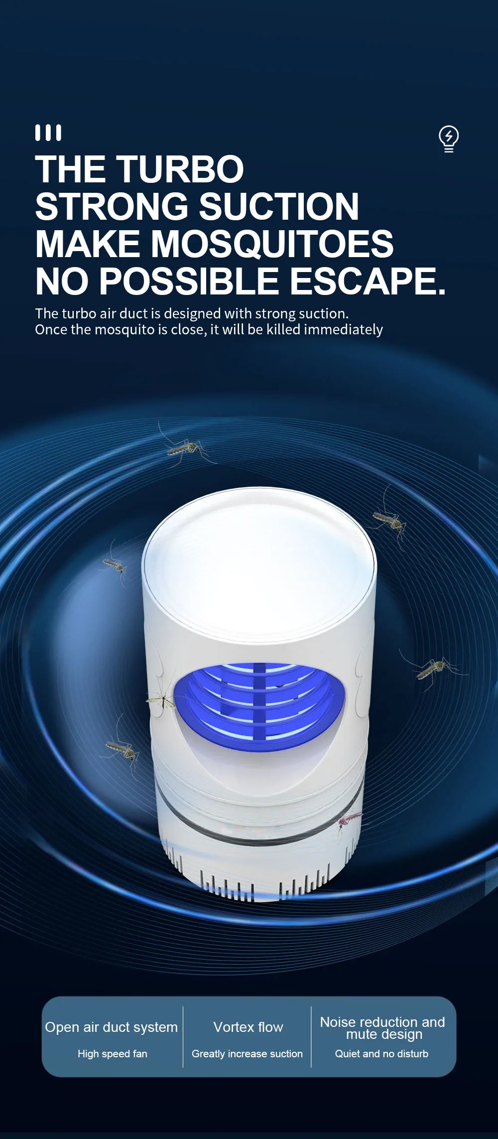 1 PC Electric Fly Bug Mosquito Insect Killer LED Light Trap Control Lamp Small Pest with USB Power Supply and Adapter
