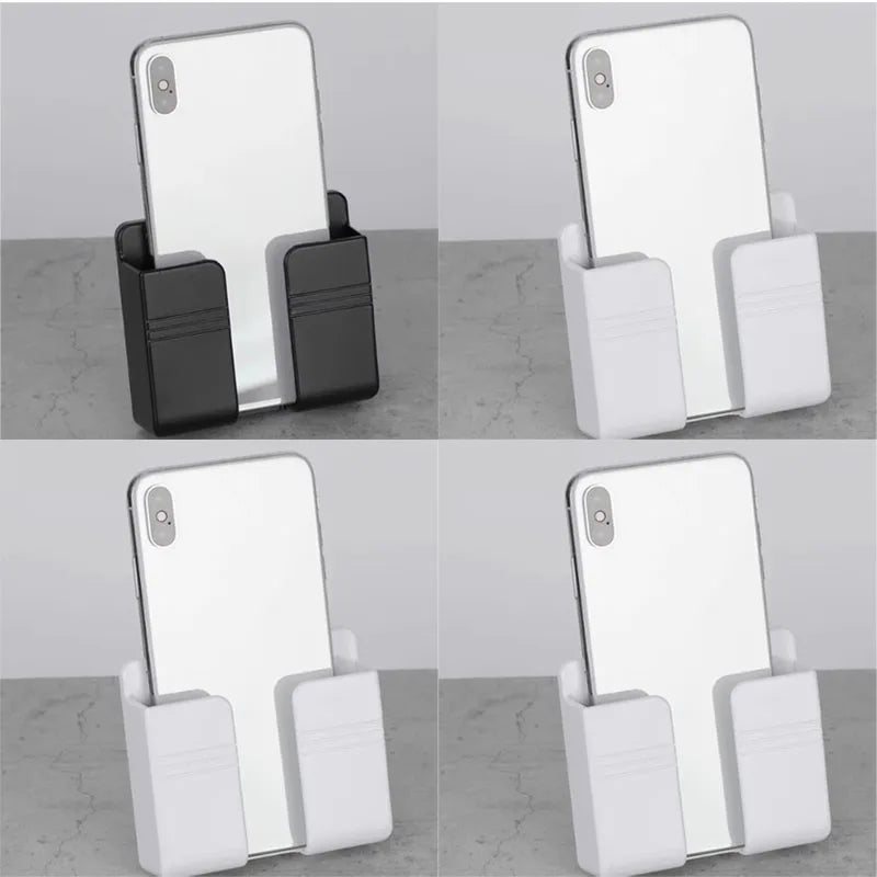 1-4Pcs Wall Mounted Storage Device Phone Charging And Remote Control Holder