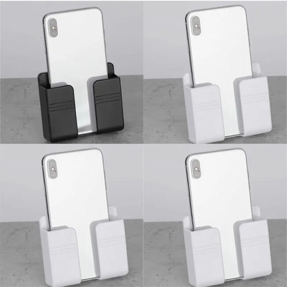 1-4Pcs Wall Mounted Storage Device Phone Charging And Remote Control Holder