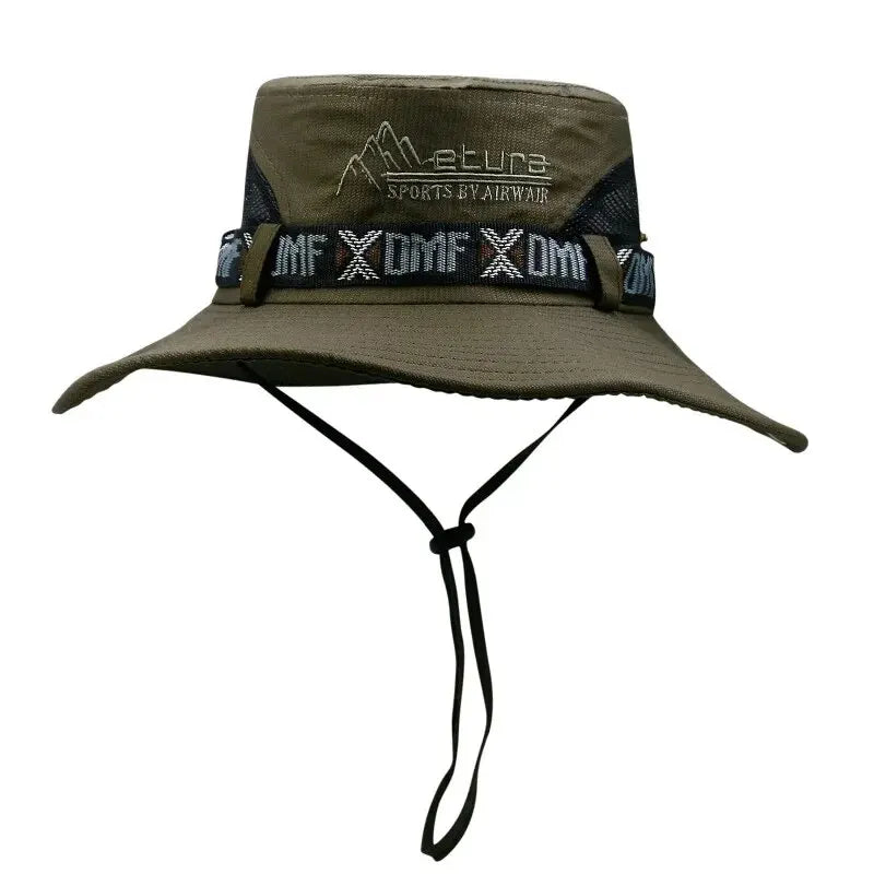 Summer Men Bucket Hat Outdoor UV Protection
