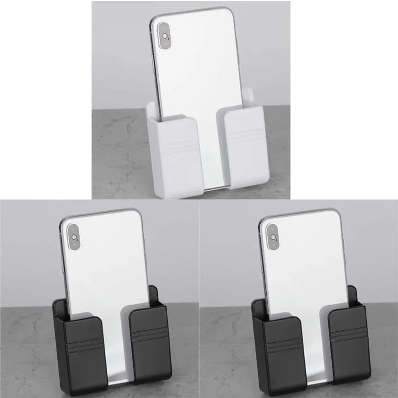 1-4Pcs Wall Mounted Storage Device Phone Charging And Remote Control Holder