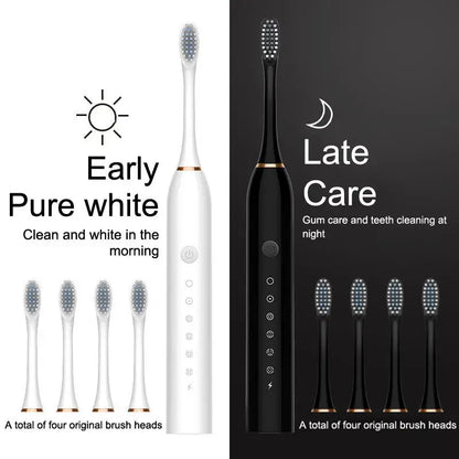 Electric Ultrasonic Toothbrush Six Speed Mode USB Charging Waterproof Adult Tooth Cleaner
