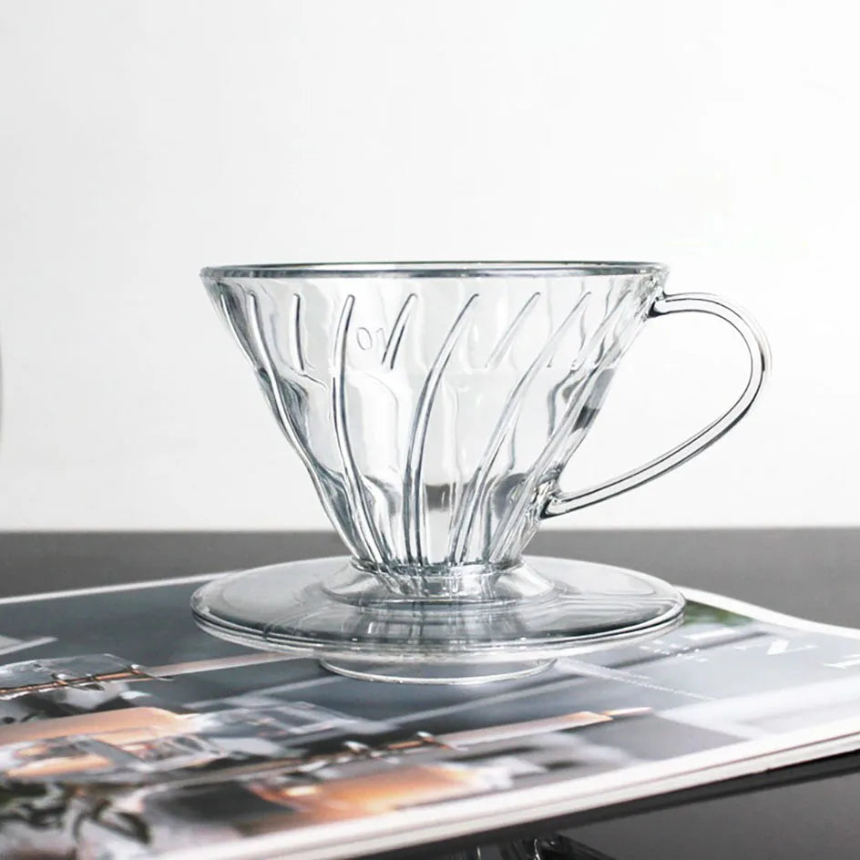 Coffee Filters V Shape Plastic Coffee Dripper Pour Over Drip Coffee Funnel Brewing Coffee Filter Cup Cone Shape V01 02