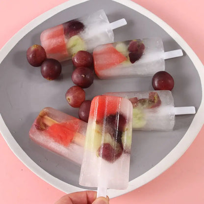 4-Link Old Popsicle Mold With Lid Home Made Homemade Mung Bean Popsicle Homemade Ice Cream