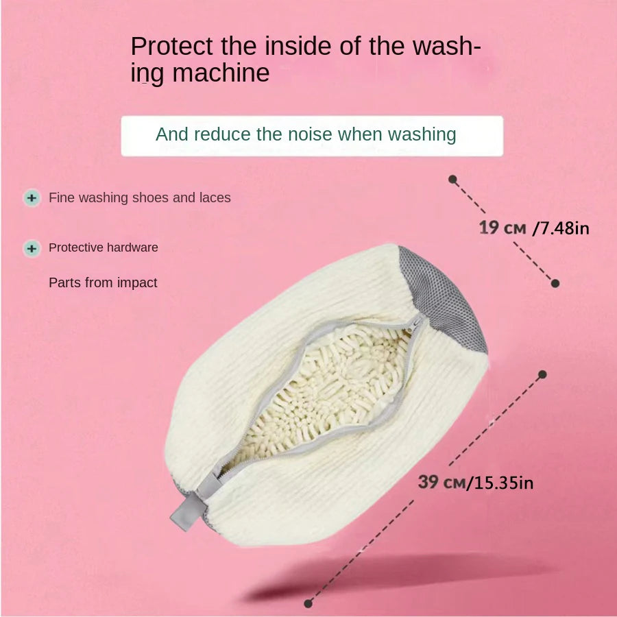 Fluffy Fiber 360 °   Surround Cleaning Shoe Washing Bag -(1Pc)