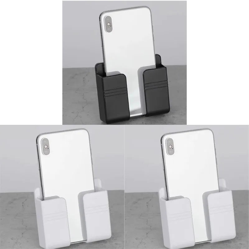 1-4Pcs Wall Mounted Storage Device Phone Charging And Remote Control Holder