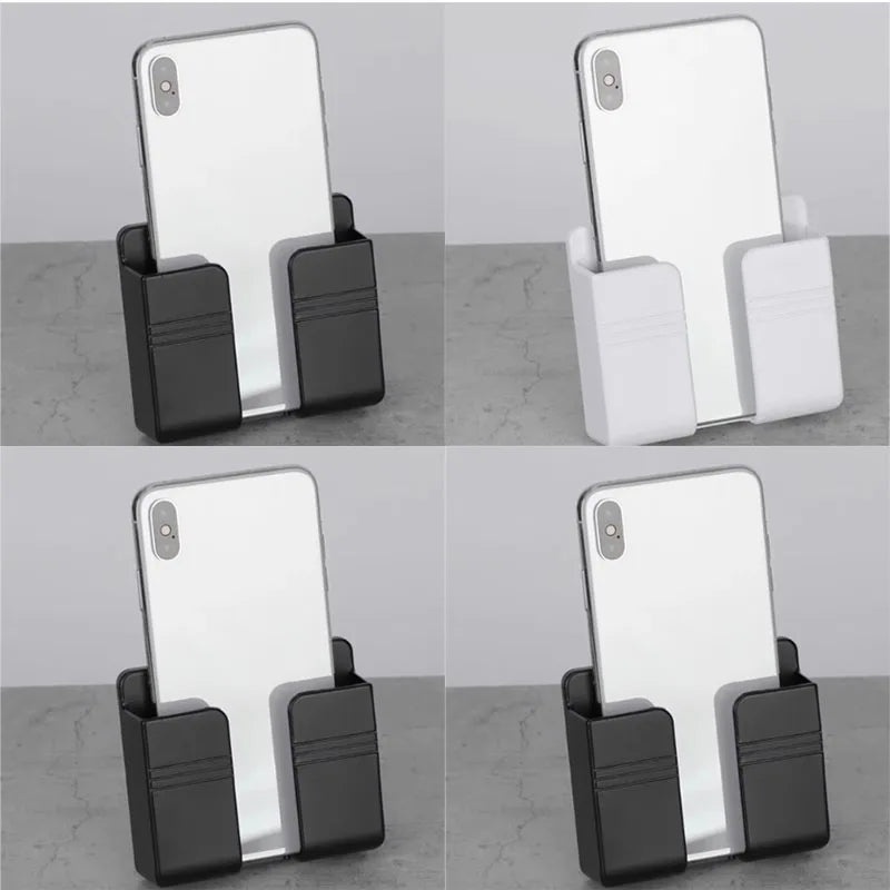 1-4Pcs Wall Mounted Storage Device Phone Charging And Remote Control Holder