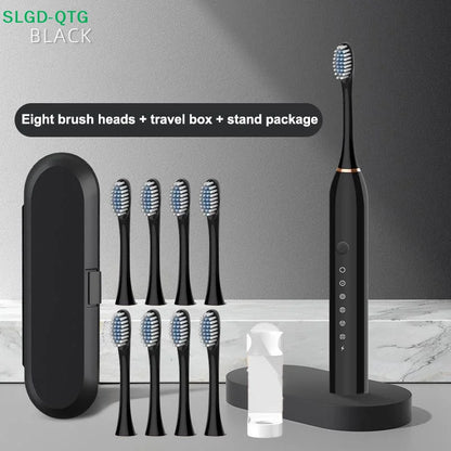 Electric Ultrasonic Toothbrush Six Speed Mode USB Charging Waterproof Adult Tooth Cleaner