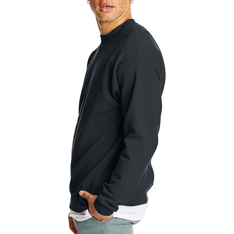 Men's Fashionable Thin Solid Color Pullover switshirt Hoodie for Autumn Casual Street Style Ideal Wear