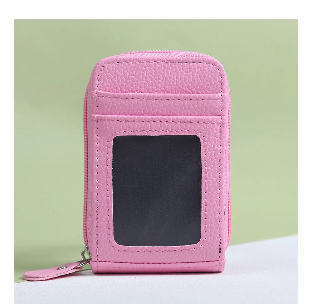 1pc Organ Card Bag Portable Women's And Man Short Bank Card Cover