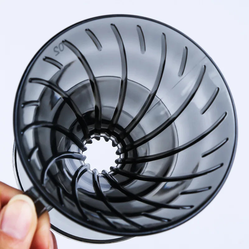 Coffee Filters V Shape Plastic Coffee Dripper Pour Over Drip Coffee Funnel Brewing Coffee Filter Cup Cone Shape V01 02