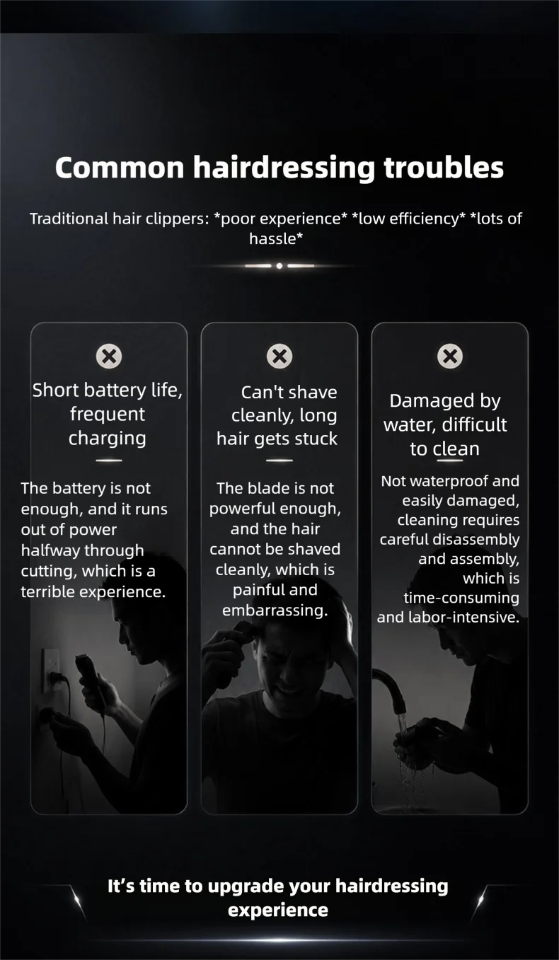 New Specialized Hair Cutting Set with Digital Display, Men's Electric Push Hair Salon, Household Carving, Oil Head, Push Hair cl