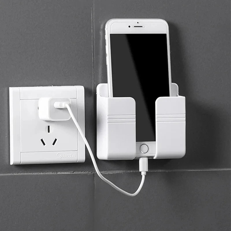 1-4Pcs Wall Mounted Storage Device Phone Charging And Remote Control Holder