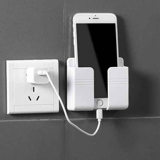 1-4Pcs Wall Mounted Storage Device Phone Charging And Remote Control Holder