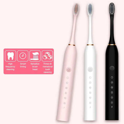 Electric Ultrasonic Toothbrush Six Speed Mode USB Charging Waterproof Adult Tooth Cleaner