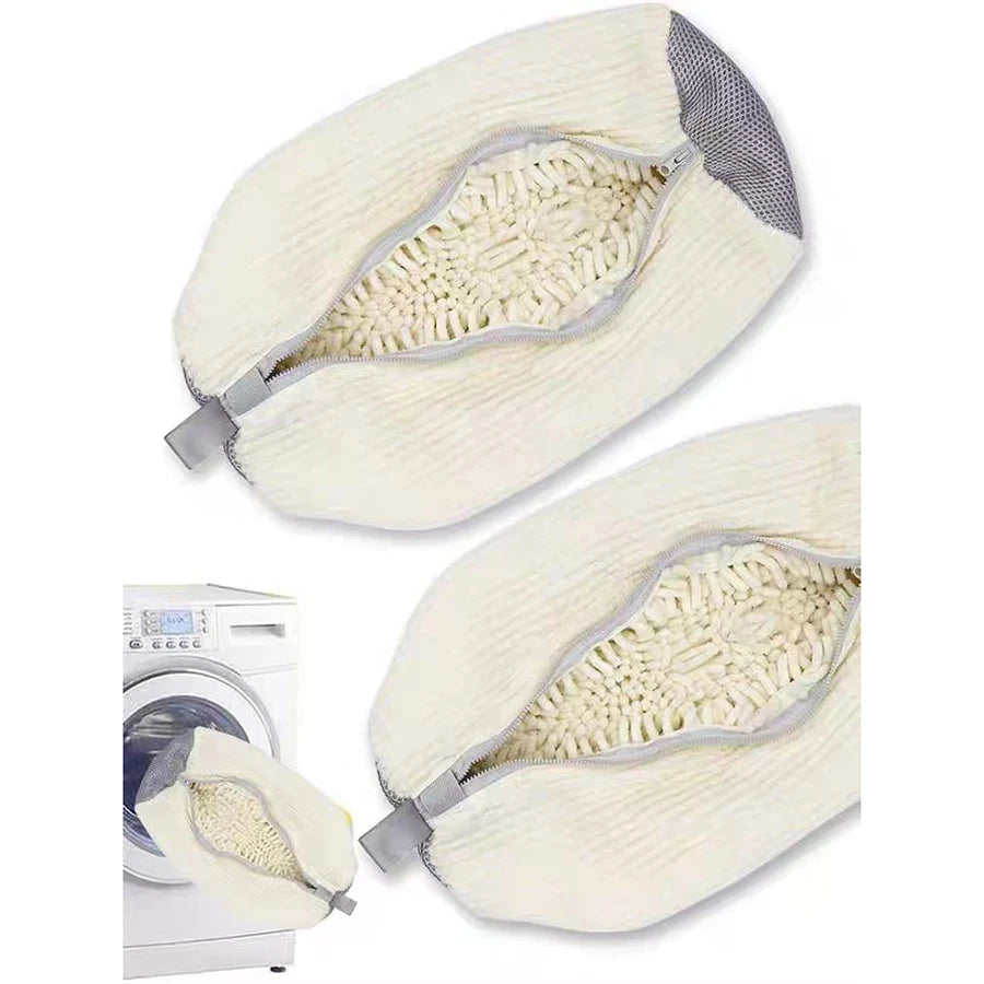 Fluffy Fiber 360 °   Surround Cleaning Shoe Washing Bag -(1Pc)