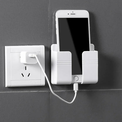 1-4Pcs Wall Mounted Storage Device Phone Charging And Remote Control Holder