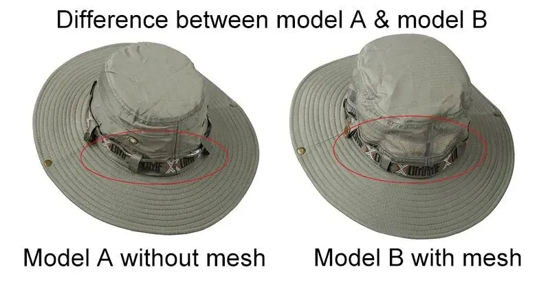 Summer Men Bucket Hat Outdoor UV Protection