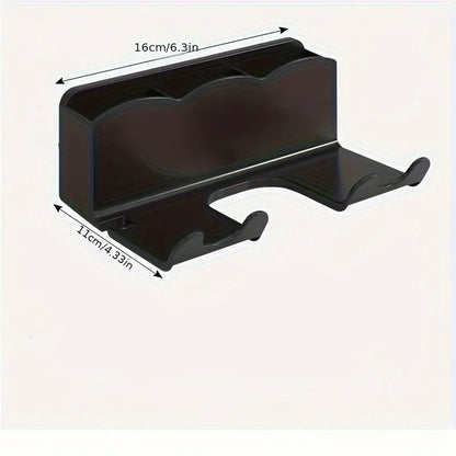 1pc Hair dryer storage rack, non perforated bathroom wall mounted bracket, bathroom air duct storage