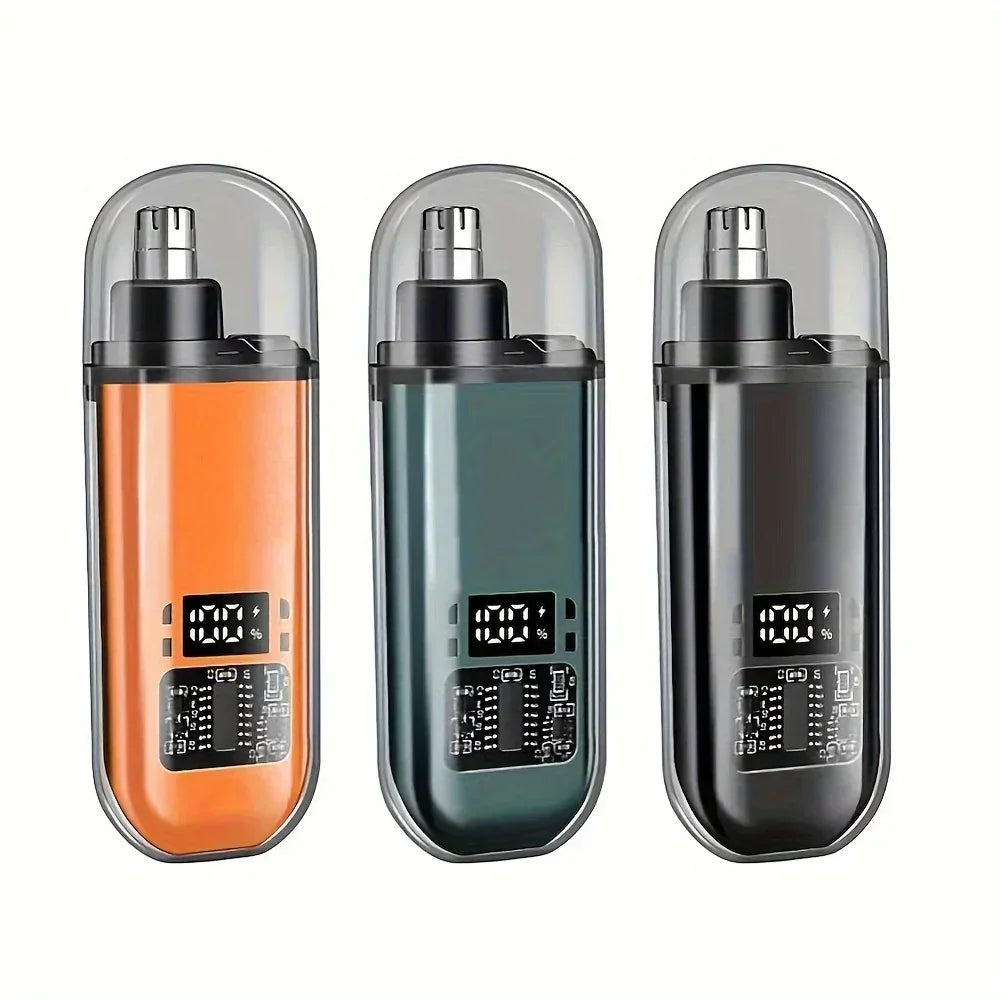 Nose Ear Hair Trimmer for Men - USB C Rechargeable Portable Fast Charge, Compact Grooming Kit