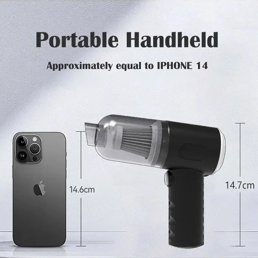 Wireless Car Vacuum Cleaner USB Charging 1200mAh Portable Cleaning Appliance