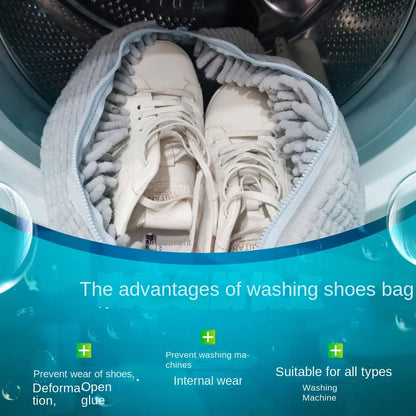 Fluffy Fiber 360 °   Surround Cleaning Shoe Washing Bag -(1Pc)