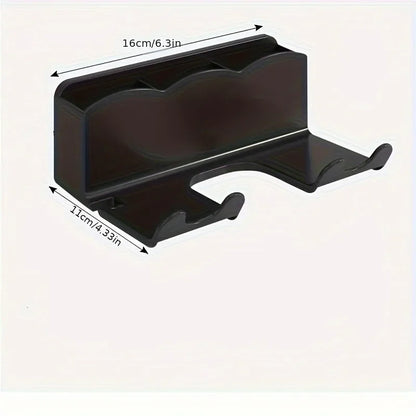 1pc Hair dryer storage rack, non perforated bathroom wall mounted bracket, bathroom air duct storage