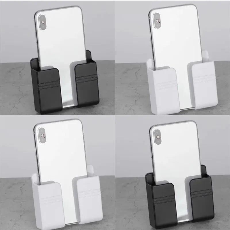 1-4Pcs Wall Mounted Storage Device Phone Charging And Remote Control Holder