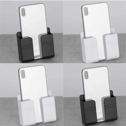 1-4Pcs Wall Mounted Storage Device Phone Charging And Remote Control Holder